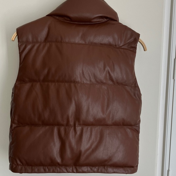 Wilfred Free Vegan Primaloft Vista Puffer Brown ZipUp Vest, Women’s Size 2XS EUC - Picture 5 of 7